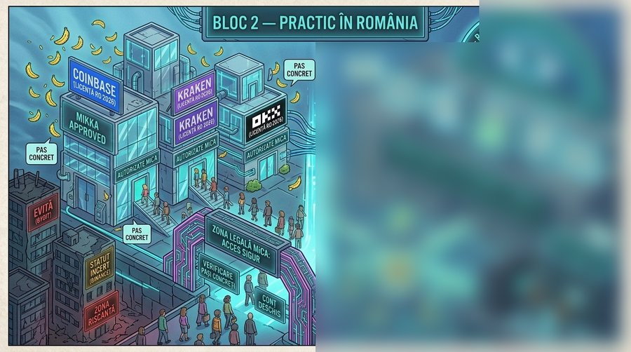 Cum cumperi crypto legal în România în 2026: exchange-uri autorizate MiCA și pași concreți