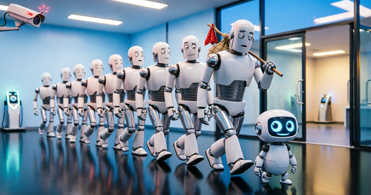 Erbai, robotul care a „răpit” 12 roboți mai mari dintr-un showroom din Shanghai